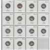 Image 1 : 15x Canada 5-cents in Proof Condition. The dates you receive are: 1981, 1982, 1983, 1984, 1985, 1986