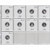 Image 1 : 9x Canada Proof 10-cents from 1981-1989. You will receive one of each date. 9pcs