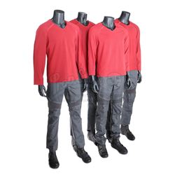 STAR TREK INTO DARKNESS (2013) - Set of Four Men's Enterprise Operations Uniforms