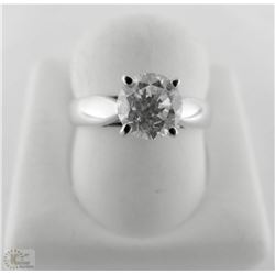 14K WHITE GOLD DIAMOND SOLITAIRE RING