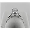 Image 5 : 14K WHITE GOLD DIAMOND SOLITAIRE RING