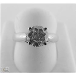 14K WHITE GOLD DIAMOND SOLITAIRE RING