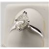 Image 3 : 14K WHITE GOLD MARQUISE DIAMOND SOLITAIRE