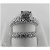 Image 1 : 14K WHITE GOLD DIAMOND ENGAGEMENT/BAND RING SET