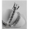 Image 2 : 14K WHITE GOLD DIAMOND ENGAGEMENT/BAND RING SET