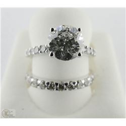 14K WHITE GOLD DIAMOND ENGAGEMENT SET