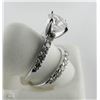 Image 2 : 14K WHITE GOLD DIAMOND ENGAGEMENT SET