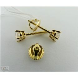 14K  YELLOW GOLD DIAMOND STUD EARRINGS