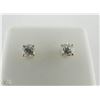 Image 2 : 14K  YELLOW GOLD DIAMOND STUD EARRINGS