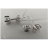 Image 1 : 14K WHITE GOLD DIAMOND STUD EARRINGS