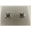 Image 2 : 14K WHITE GOLD DIAMOND STUD EARRINGS