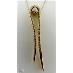 18K ROSE GOLD DIAMOND PENDANT WITH CHAIN