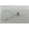Image 2 : 14K WHITE GOLD DIAMOND PENDANT ASYMETRICALLY SET