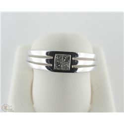 10K WHITE GOLD GENTS BAND