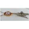 Image 2 : 14K WHITE & ROSE GOLD DIAMOND & KUNZITE NECK PIECE