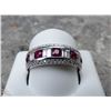 Image 1 : 18K WHITE GOLD DIAMOND AND RUBY RING