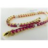 Image 3 : 14K WHITE & YELLOW GOLD DIAMOND & RUBY BRACELET