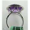 Image 3 : 14K WHITE GOLD & BLACK RHODIUM, AMETHYST RING