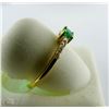 Image 2 : 10K YELLOW GOLD EMERALD AND DIAMOND RING