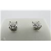 Image 3 : 14K WHITE GOLD DIAMOND STUD EARRINGS