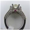 Image 4 : 18K WHITE GOLD DIAMOND ENGAGEMENT RING