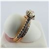 Image 3 : 18K ROSE GOLD DIAMOND ENGAGEMENT/BAND RING SET