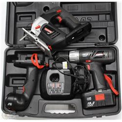 CRAFTSMAN 19.2V DRILL, JIGSAW, LIGHT, CHARGER &
