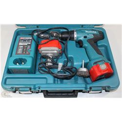 MAKITA CORDLESS DRILL W/2 BATTERIES & CHARGER