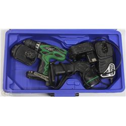 18V HITACHI DRILL AND FLASHLIGHT COMBO WITH 2