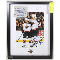 FRAMED JOHN SCOTT AUTOGRAPHED SIGNED PHOTO