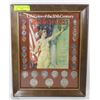 Image 1 : FRAMED US COINS OF THE 20TH CENTURY RANGING FROM