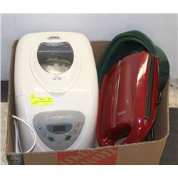 BOX WITH SUNBEAM BREAD MAKER AND MORE