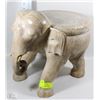 Image 1 : 14" VINTAGE HANDMADE WOOD ELEPHANT DISPLAY STAND