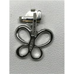 #3-14K WHITE GOLD DIAMOND BUTTERFLY PENDANT