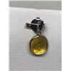 Image 1 : #5-14K YELLOW SAPPHIRE DIAMOND PENDANT