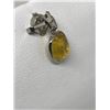 Image 2 : #5-14K YELLOW SAPPHIRE DIAMOND PENDANT