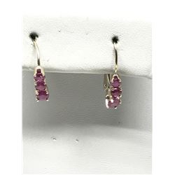 #11-14K YELLOW GOLD RUBY EARRINGS