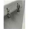 Image 2 : #14-STERLING SILVER DIAMOND EARRINGS