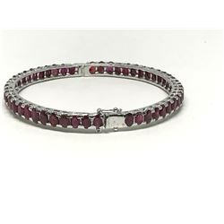 #15-STERLING SILVER RUBY BANGLE