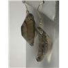 Image 2 : #18-14K YELLOW GOLD SMOKEY QUARTZ DROP EARRINGS