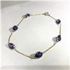Image 1 : #19-14K YELLOW GOLD TANZANITE BRACELET