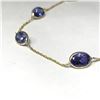 Image 2 : #19-14K YELLOW GOLD TANZANITE BRACELET