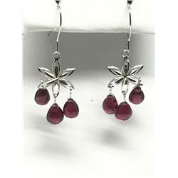 #20-14K WHITE GOLD PINK TOURMALINES TEAR