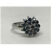 Image 1 : #25-STERLING SILVER SAPPHIRE CLUSTER RINGS