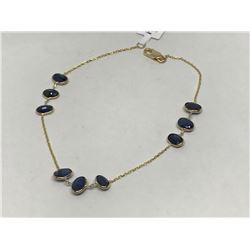 #28-14K YELLOW GOLD SAPPHIRE BRACELET