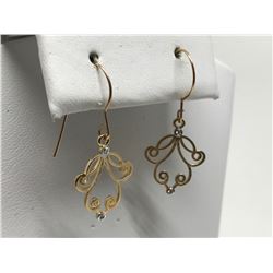 #29-14K YELLOW GOLD DIAMOND EARRINGS