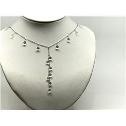 #31-10K WHITE GOLD TOPAZ NECKLACE