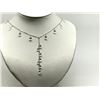 Image 1 : #31-10K WHITE GOLD TOPAZ NECKLACE