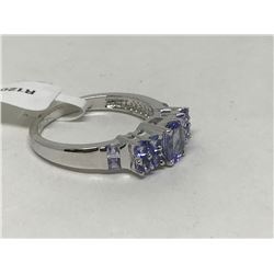 #36-STERLING SILVER TANZANITE RING