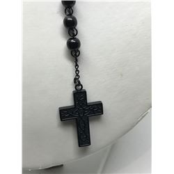 #50-STAINLESS STEEL ALL BLACK, MEN'S NECKLACE